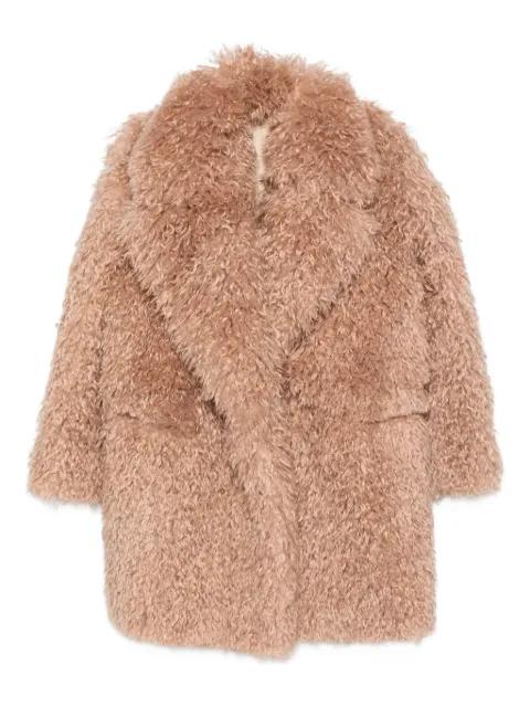 Astrid teddy-collar coat by TAGLIATORE