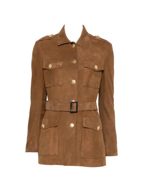 Clea buckle-belt leather jacket by TAGLIATORE