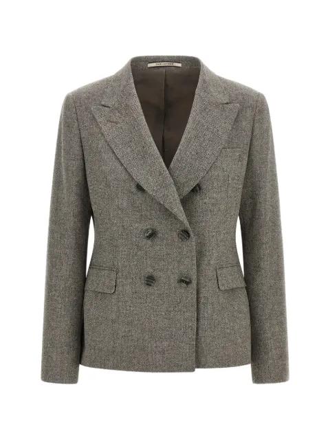 Coreen herringbone double-breasted blazer by TAGLIATORE