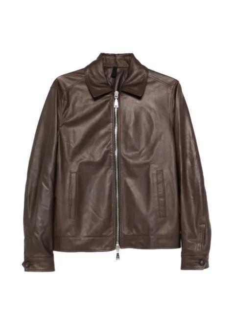 Jaxon zip-up leather jacket by TAGLIATORE
