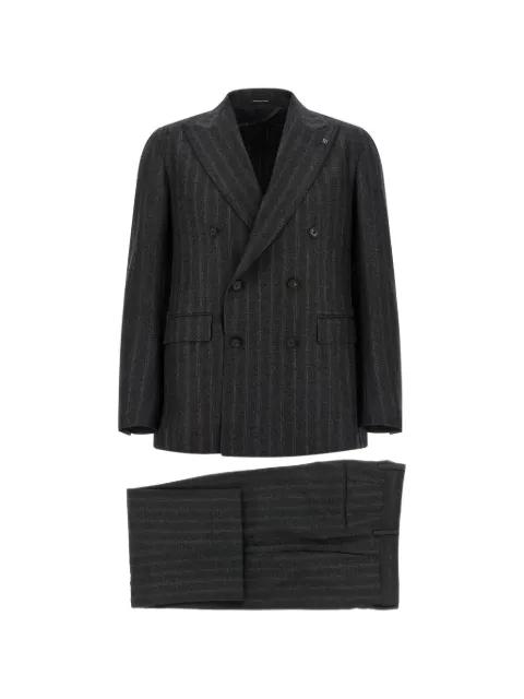 New York pinstripe double-breasted suit by TAGLIATORE