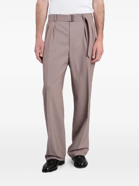 P-nevl24 belted-pleated trousers by TAGLIATORE