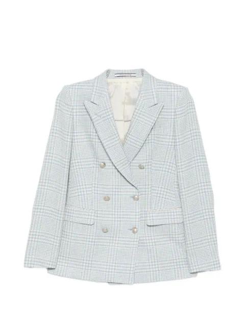 Parigi checked double-breasted blazer by TAGLIATORE