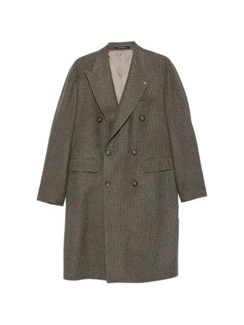 Prince of Wales check double-breasted coat by TAGLIATORE