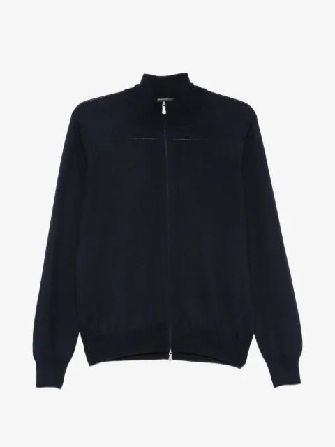 Raymond zip-up virgin-wool cardigan by TAGLIATORE