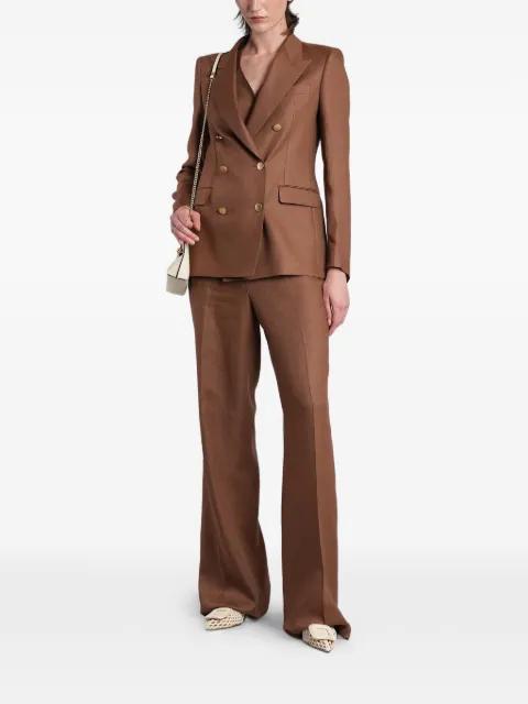T-parigi10bad double-breasted peaked-lapel suit by TAGLIATORE