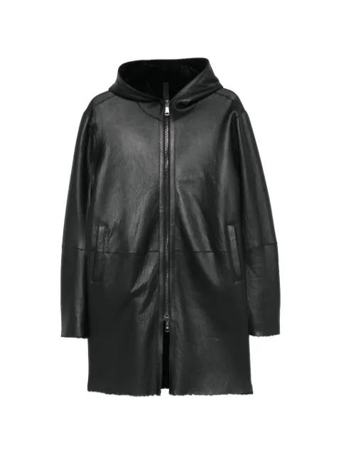 Wilson hoodied leather jacket by TAGLIATORE