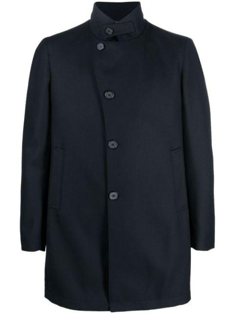 asymmetric button fasten coat by TAGLIATORE