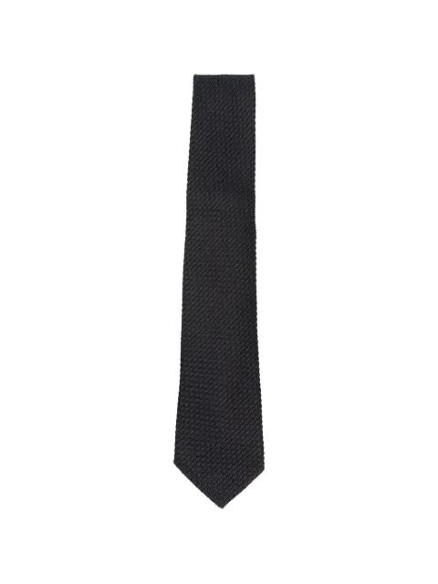 basket-weave silk tie by TAGLIATORE