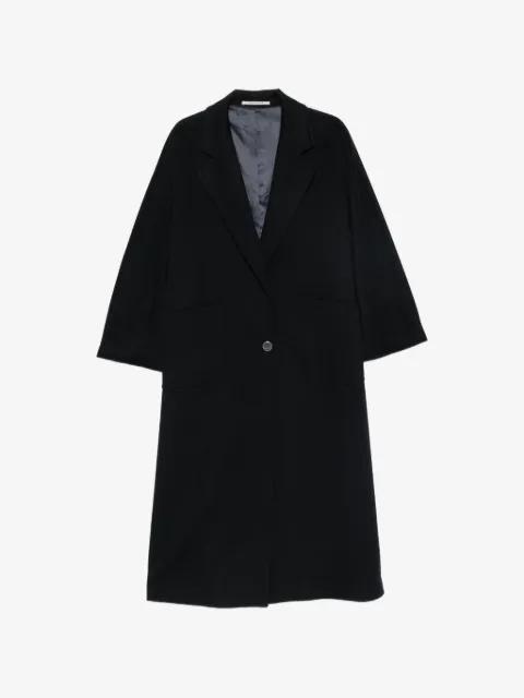 belted notch-lapel coat by TAGLIATORE
