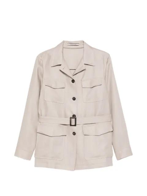 belted pocket jacket by TAGLIATORE