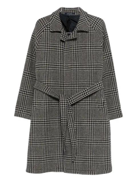 belted single-breasted coat by TAGLIATORE