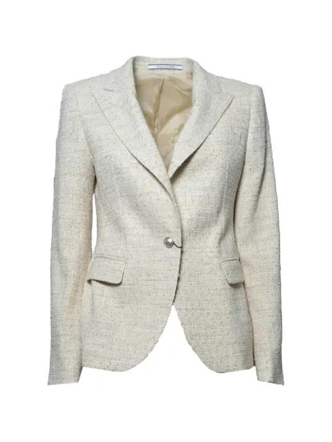 bouclé-construction peak-lapel blazer by TAGLIATORE