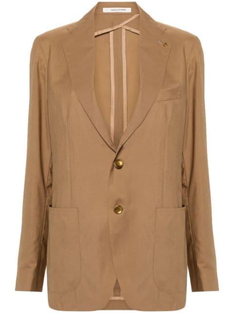 brooch-detail single-breasted blazer by TAGLIATORE