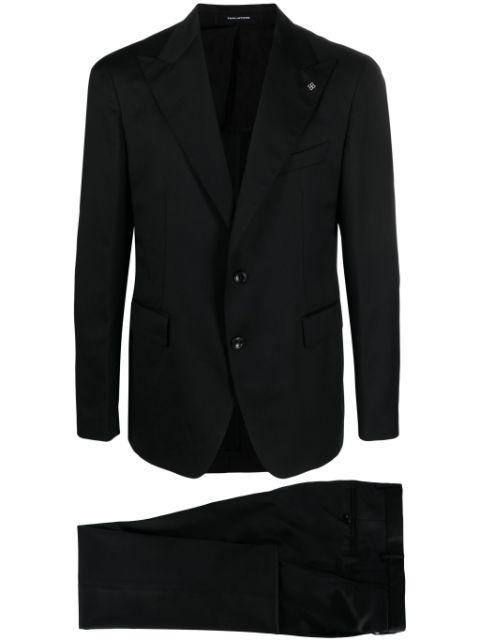 brooch-detail single-breasted suit by TAGLIATORE