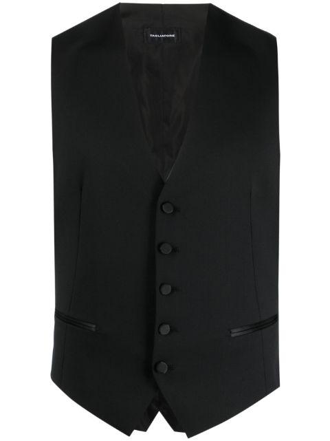 button-down cotton waistcoat by TAGLIATORE