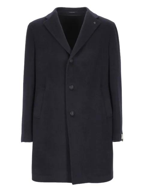 button-fastening cashmere coat by TAGLIATORE