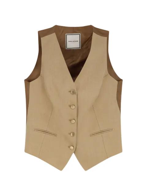 button-front V-neck waistcoat by TAGLIATORE