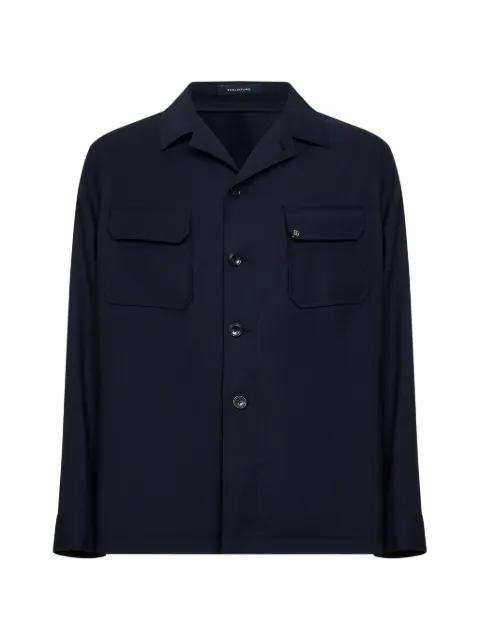 button logo wool shirt by TAGLIATORE