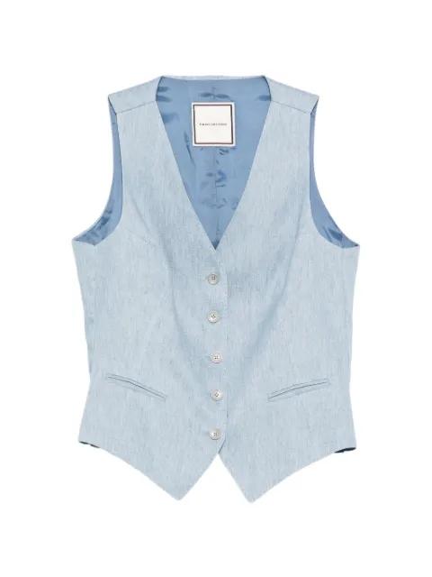 button-up V-neck waistcoat by TAGLIATORE