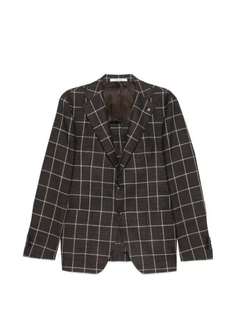 check-pattern single-breasted blazer by TAGLIATORE