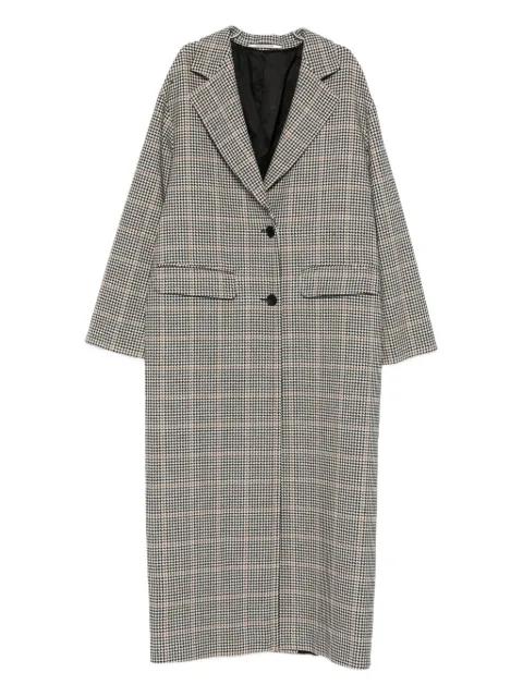 check-pattern single-breasted coat by TAGLIATORE