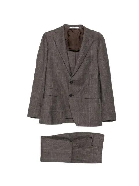check-pattern wool suit by TAGLIATORE