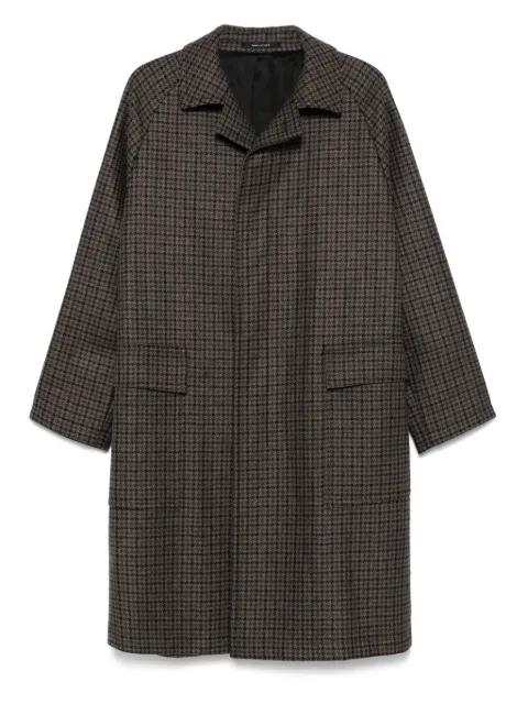 check-print coat by TAGLIATORE