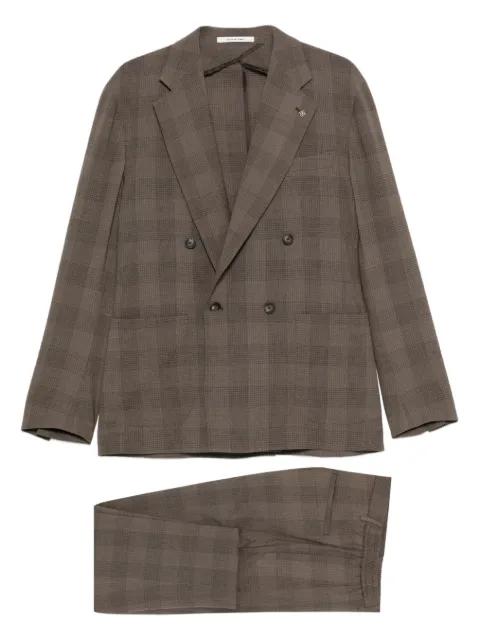 checked double-breasted suit by TAGLIATORE