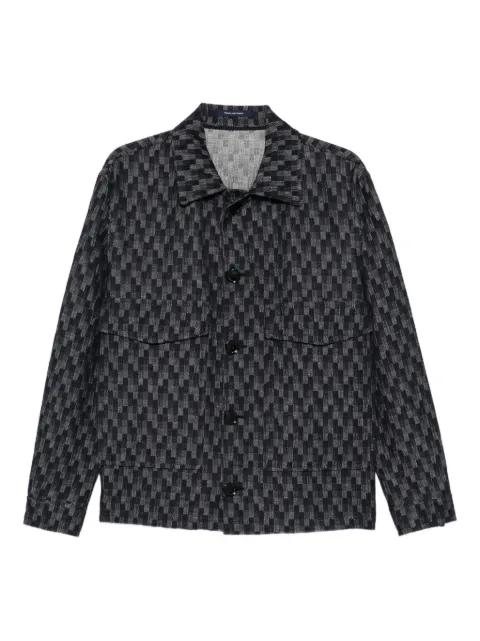 chest-pockets patterned shirt jacket by TAGLIATORE