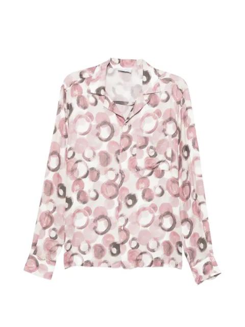circle-print long-sleeve shirt by TAGLIATORE