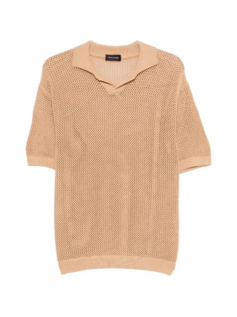 collared knitted T-shirt by TAGLIATORE