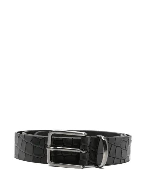 crocodile-effect belt by TAGLIATORE