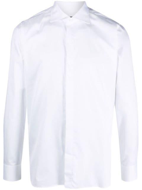 cutaway-collar cotton shirt by TAGLIATORE