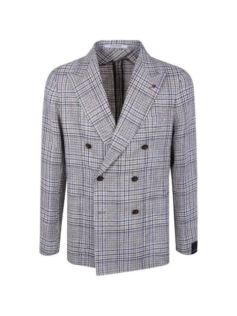double-breasted Prince of Wales check blazer by TAGLIATORE