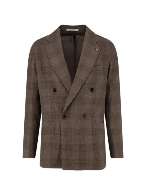 double-breasted check blazer by TAGLIATORE