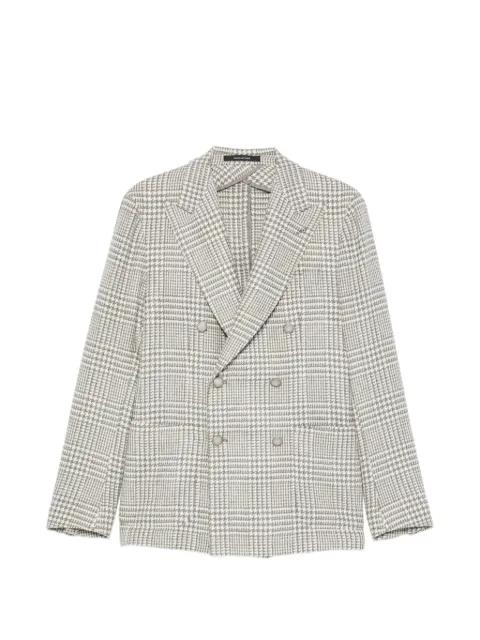 double-breasted check-pattern blazer by TAGLIATORE