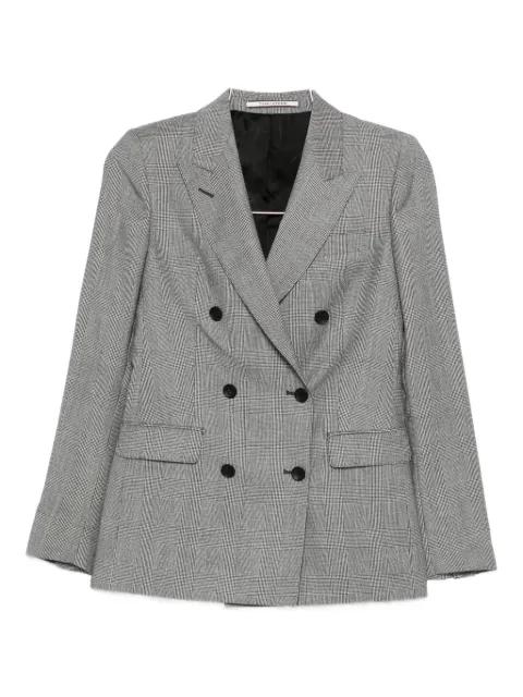 double-breasted checked wool blazer by TAGLIATORE