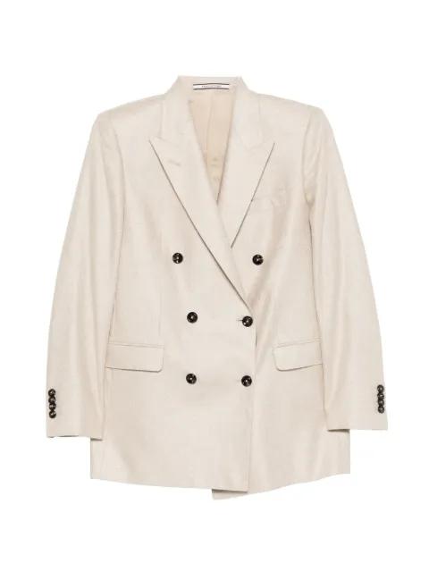 double-breasted flap-pocket blazer by TAGLIATORE