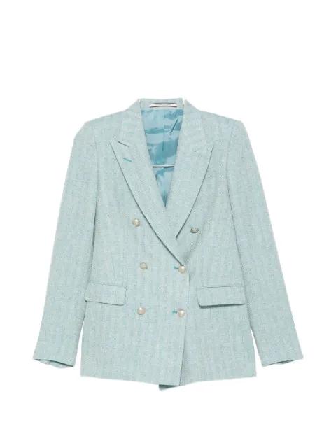 double-breasted herringbone jacket by TAGLIATORE