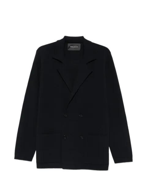 double-breasted knitted blazer by TAGLIATORE