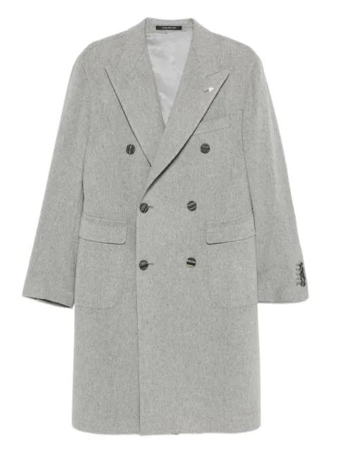 double-breasted patch-pocket coat by TAGLIATORE