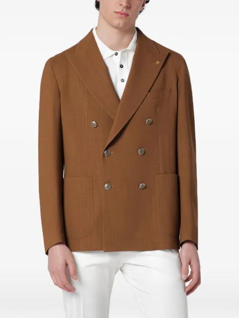 double-breasted patch-pocket jacket by TAGLIATORE