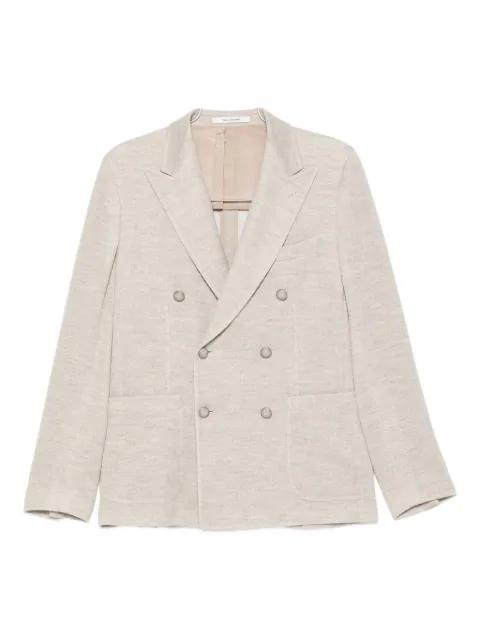 double-breasted patch-pocket jacket by TAGLIATORE