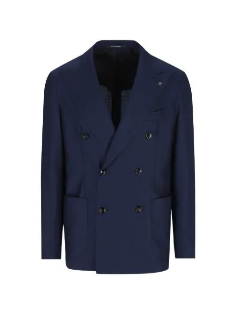 double-breasted peak-lapel jacket by TAGLIATORE