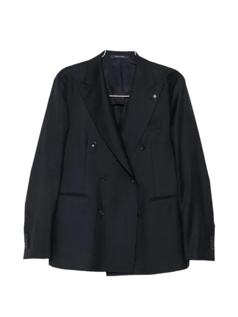 double-breasted peak-lapel suit by TAGLIATORE