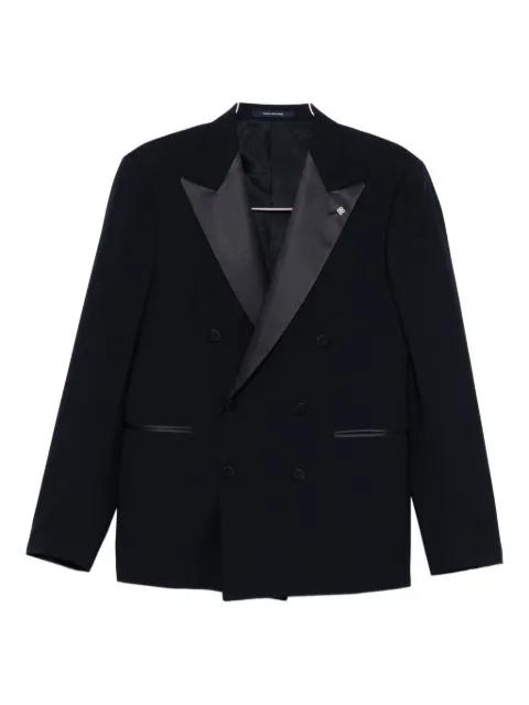 double-breasted peak-lapel suit by TAGLIATORE