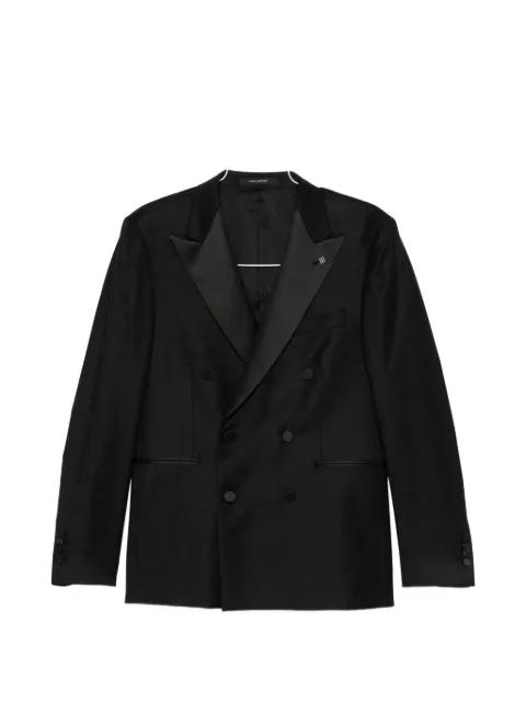 double-breasted peak-lapel suit by TAGLIATORE