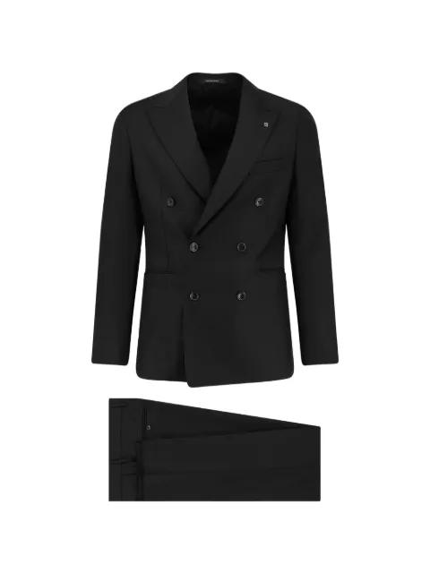 double-breasted peak lapel suit by TAGLIATORE