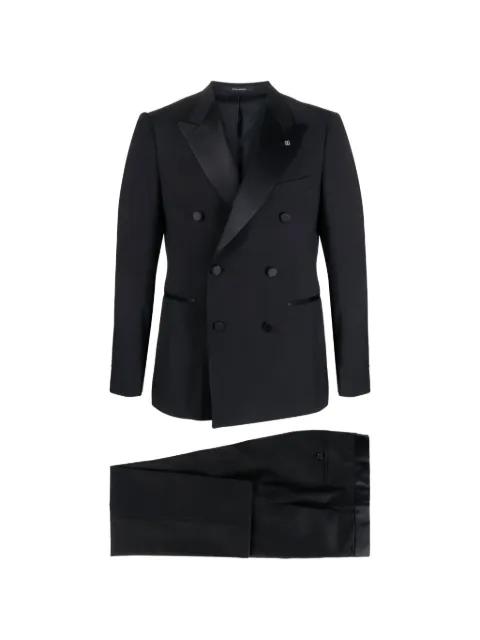 double-breasted peak-lapel suit by TAGLIATORE